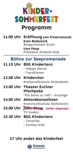 Kiwanis Kinderfest Bühnenprogramm 2026 V6